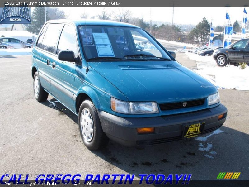 Bright Turquoise Metallic / Gray 1993 Eagle Summit DL Wagon