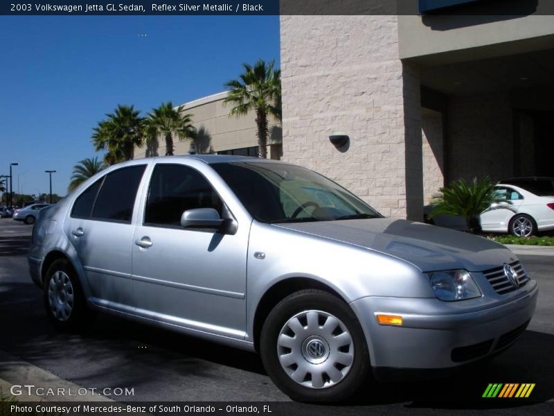Reflex Silver Metallic / Black 2003 Volkswagen Jetta GL Sedan