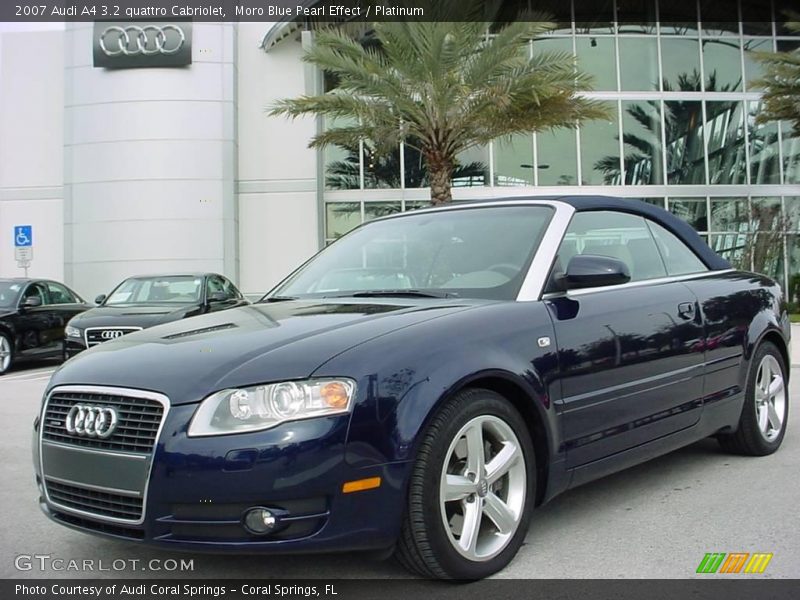 Moro Blue Pearl Effect / Platinum 2007 Audi A4 3.2 quattro Cabriolet