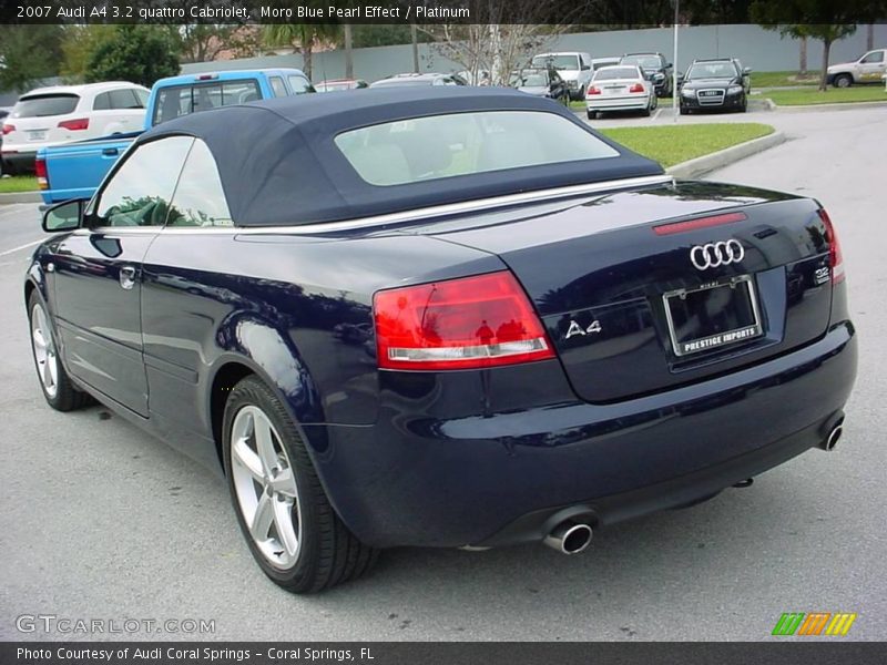 Moro Blue Pearl Effect / Platinum 2007 Audi A4 3.2 quattro Cabriolet