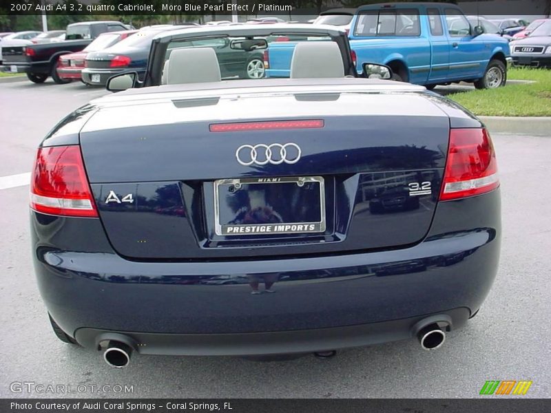 Moro Blue Pearl Effect / Platinum 2007 Audi A4 3.2 quattro Cabriolet