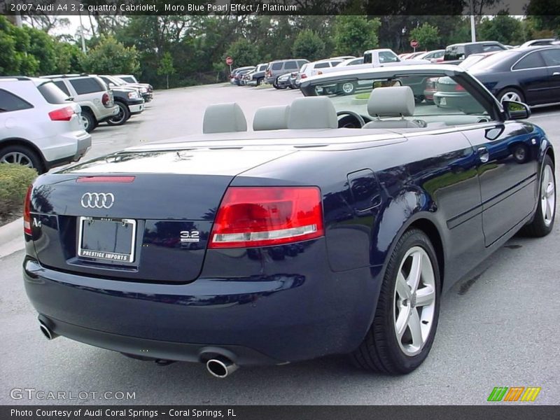 Moro Blue Pearl Effect / Platinum 2007 Audi A4 3.2 quattro Cabriolet