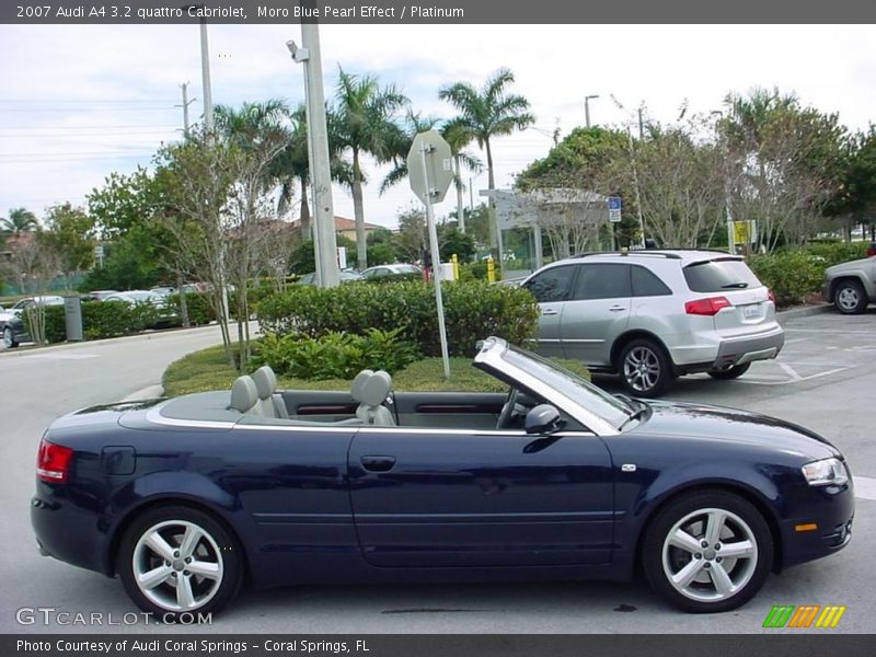 Moro Blue Pearl Effect / Platinum 2007 Audi A4 3.2 quattro Cabriolet