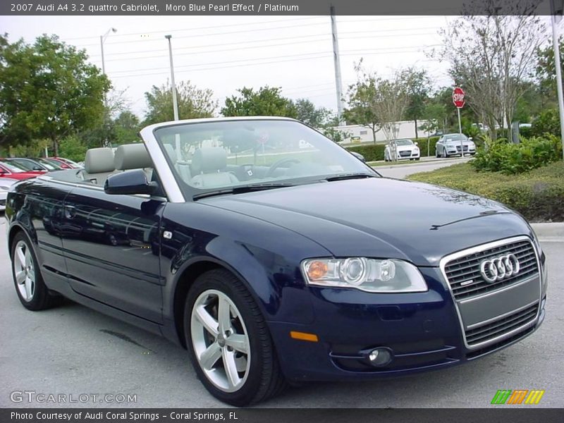 Moro Blue Pearl Effect / Platinum 2007 Audi A4 3.2 quattro Cabriolet