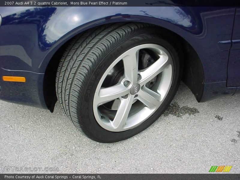 Moro Blue Pearl Effect / Platinum 2007 Audi A4 3.2 quattro Cabriolet