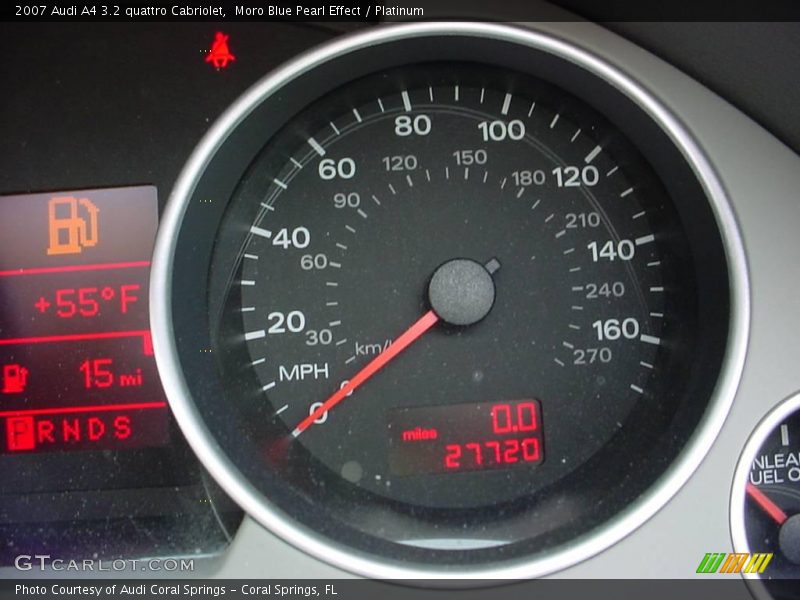 Moro Blue Pearl Effect / Platinum 2007 Audi A4 3.2 quattro Cabriolet