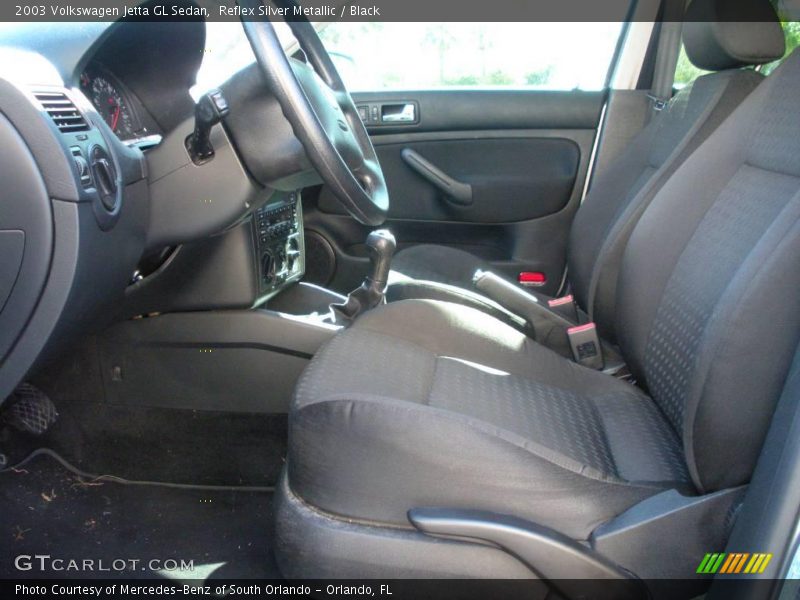 Reflex Silver Metallic / Black 2003 Volkswagen Jetta GL Sedan