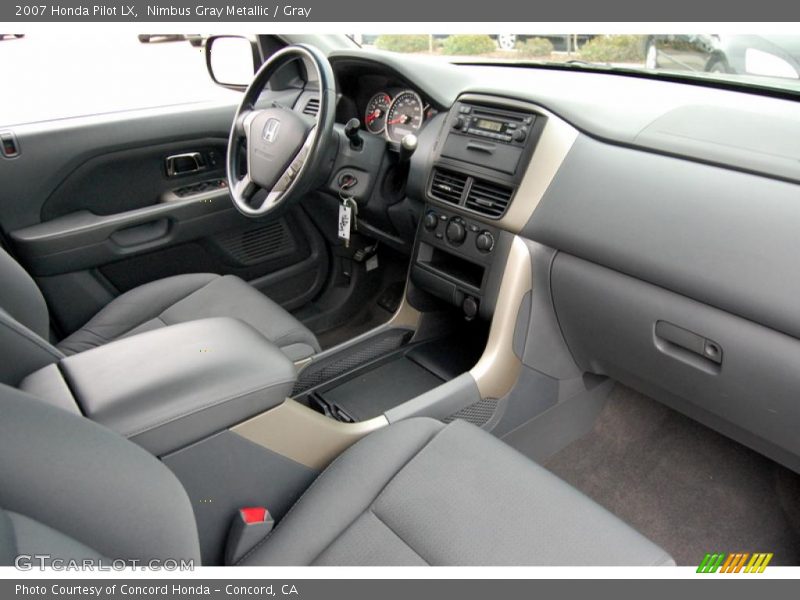 Nimbus Gray Metallic / Gray 2007 Honda Pilot LX