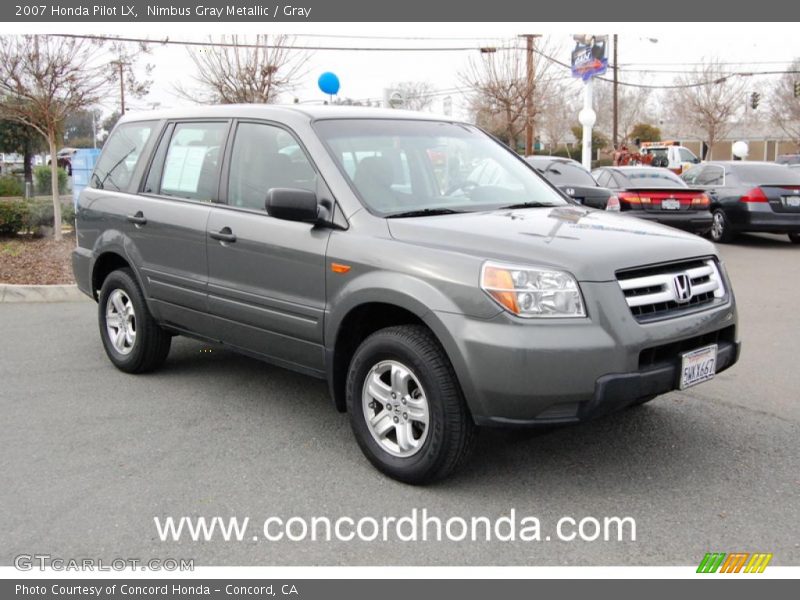 Nimbus Gray Metallic / Gray 2007 Honda Pilot LX