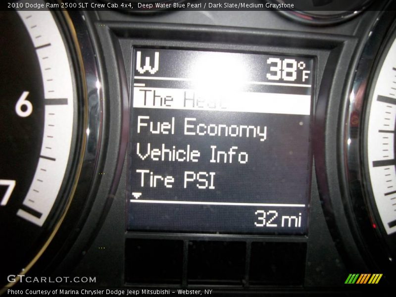 Deep Water Blue Pearl / Dark Slate/Medium Graystone 2010 Dodge Ram 2500 SLT Crew Cab 4x4