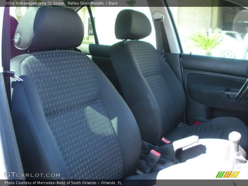 Reflex Silver Metallic / Black 2003 Volkswagen Jetta GL Sedan