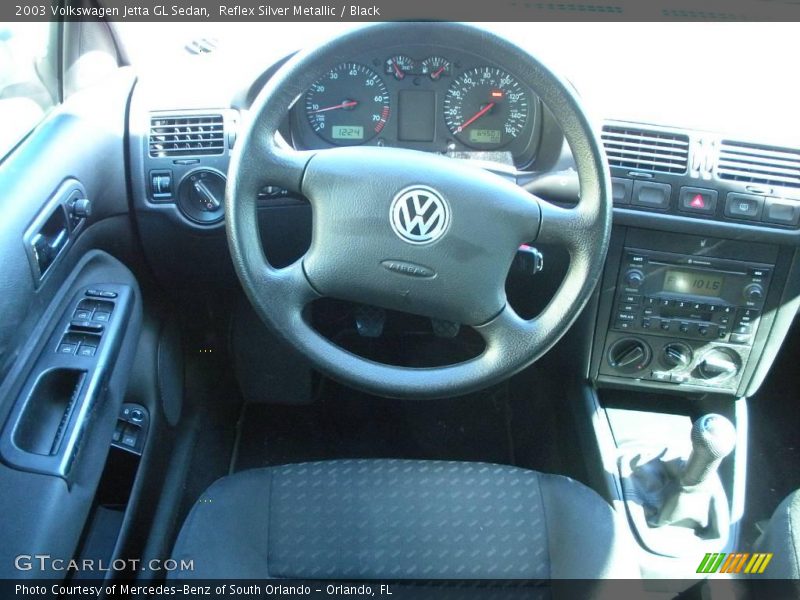 Reflex Silver Metallic / Black 2003 Volkswagen Jetta GL Sedan