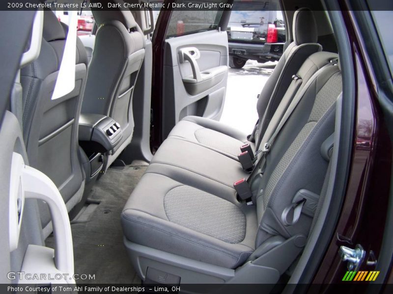 Dark Cherry Metallic / Dark Gray/Light Gray 2009 Chevrolet Traverse LS AWD