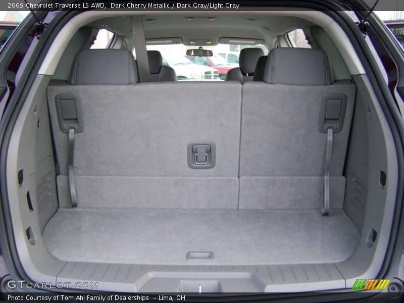 Dark Cherry Metallic / Dark Gray/Light Gray 2009 Chevrolet Traverse LS AWD