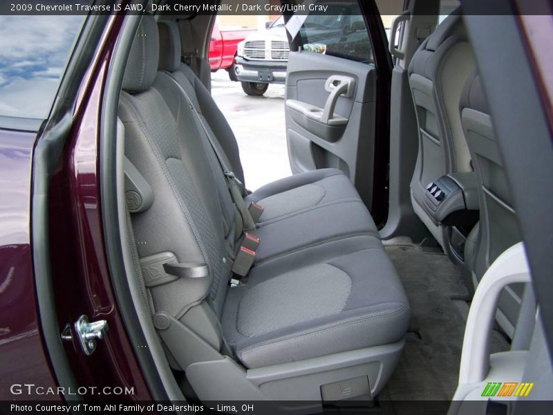 Dark Cherry Metallic / Dark Gray/Light Gray 2009 Chevrolet Traverse LS AWD