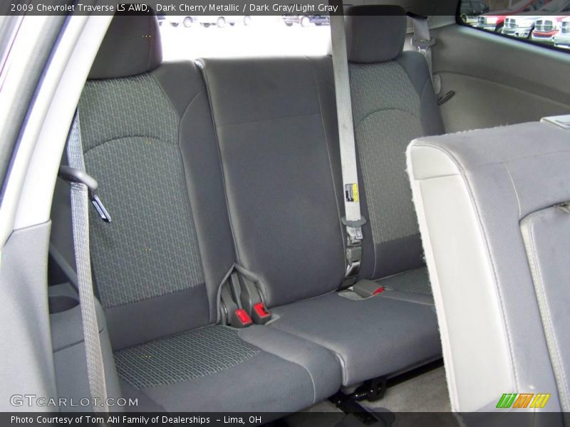 Dark Cherry Metallic / Dark Gray/Light Gray 2009 Chevrolet Traverse LS AWD