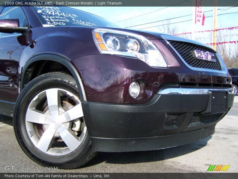 Dark Crimson Metallic / Light Titanium 2009 GMC Acadia SLT AWD