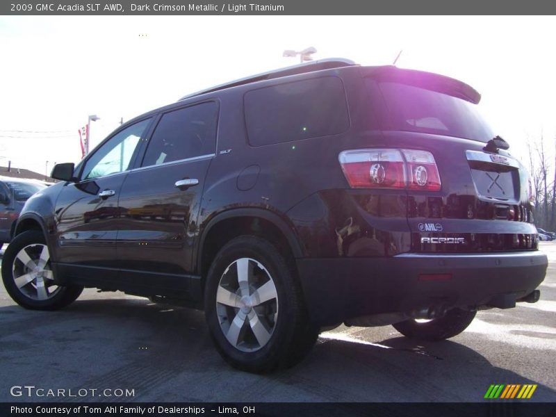 Dark Crimson Metallic / Light Titanium 2009 GMC Acadia SLT AWD