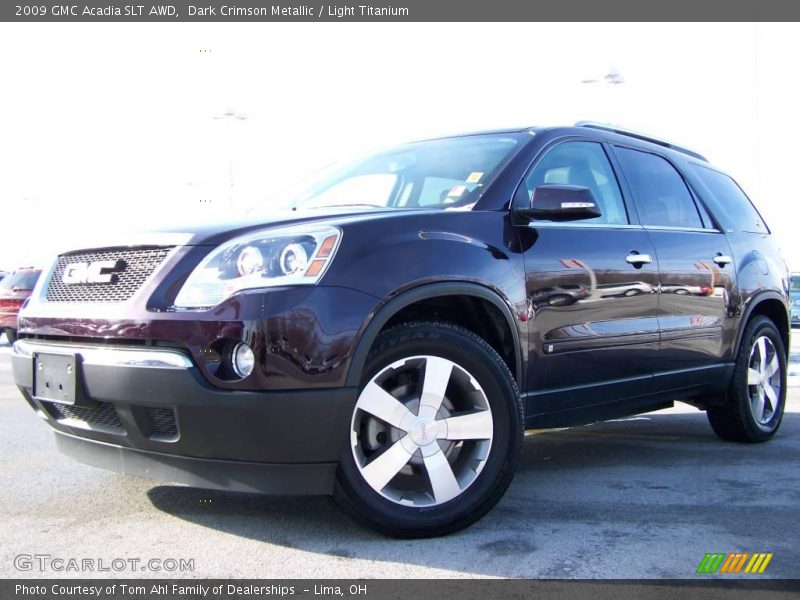 Dark Crimson Metallic / Light Titanium 2009 GMC Acadia SLT AWD