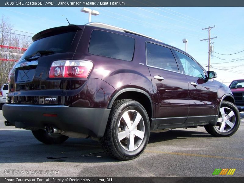 Dark Crimson Metallic / Light Titanium 2009 GMC Acadia SLT AWD