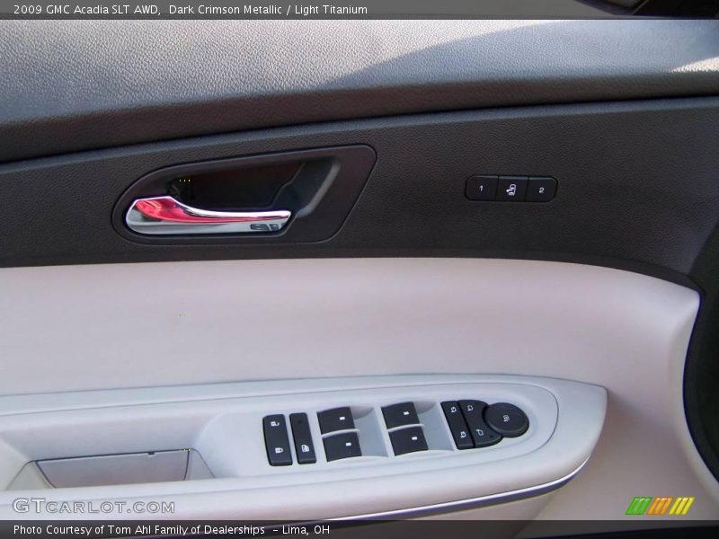 Dark Crimson Metallic / Light Titanium 2009 GMC Acadia SLT AWD
