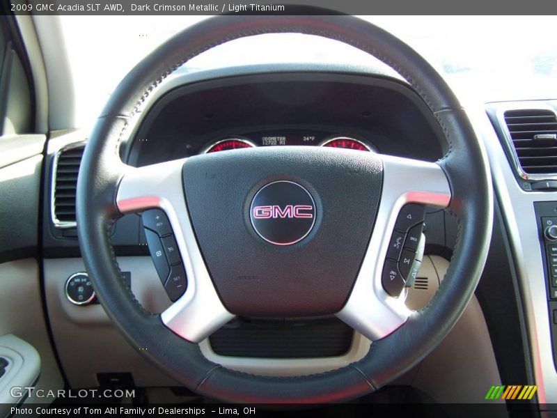 Dark Crimson Metallic / Light Titanium 2009 GMC Acadia SLT AWD