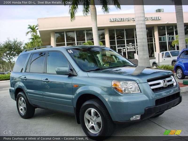 Steel Blue Metallic / Gray 2006 Honda Pilot EX-L
