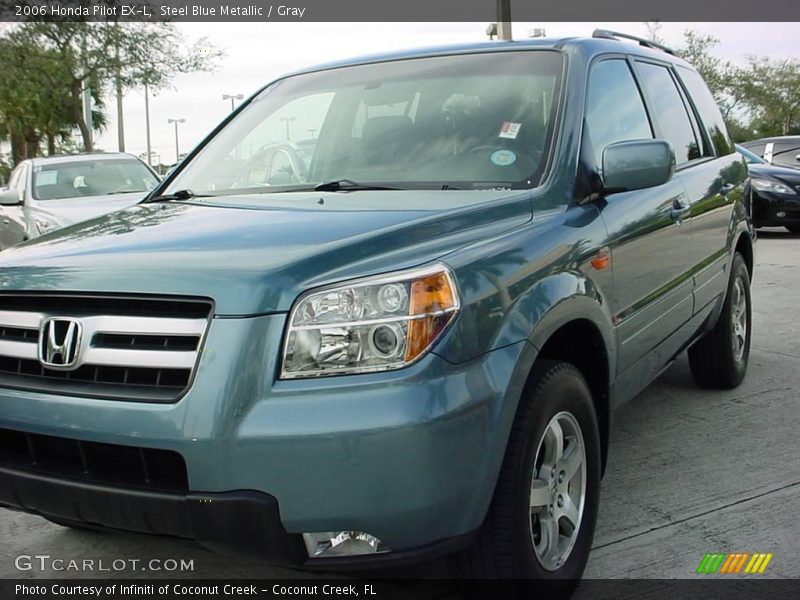 Steel Blue Metallic / Gray 2006 Honda Pilot EX-L