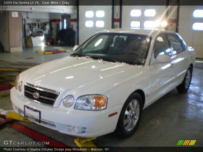 Clear White / Gray 2004 Kia Optima LX V6