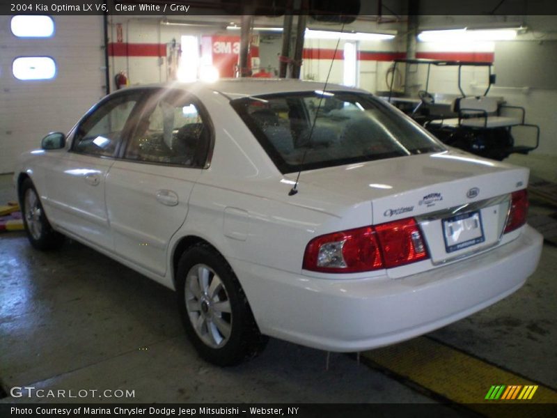 Clear White / Gray 2004 Kia Optima LX V6