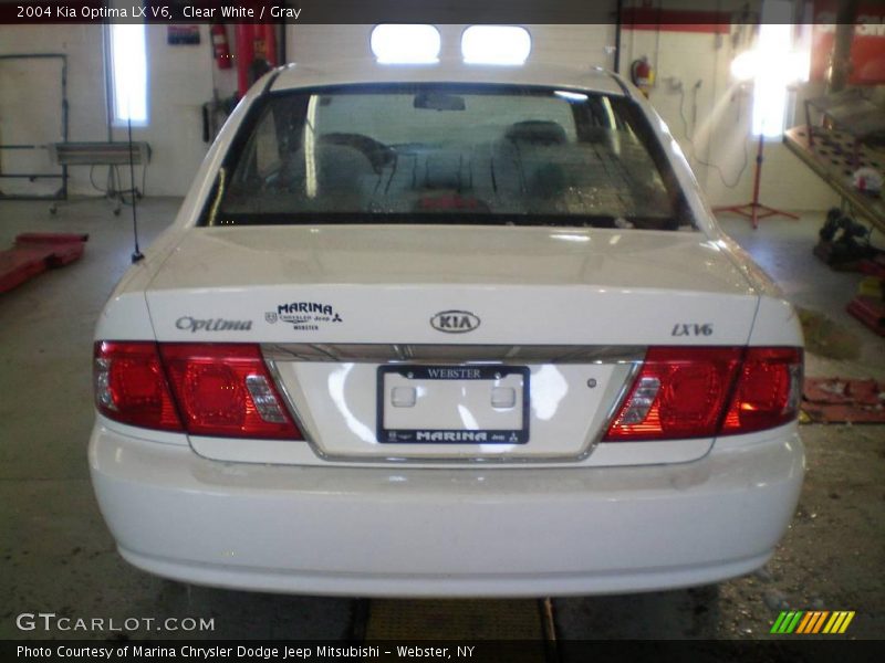 Clear White / Gray 2004 Kia Optima LX V6
