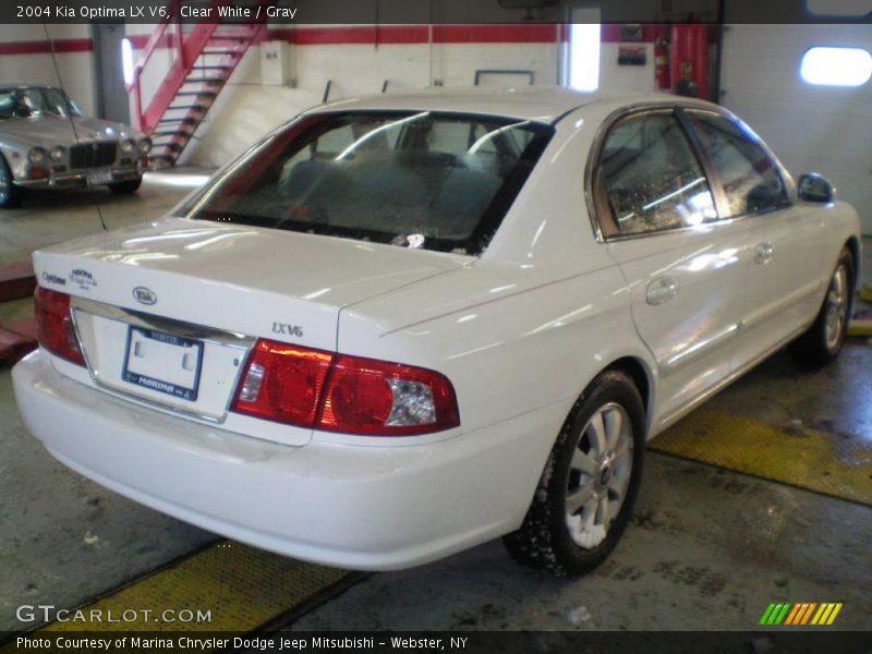 Clear White / Gray 2004 Kia Optima LX V6