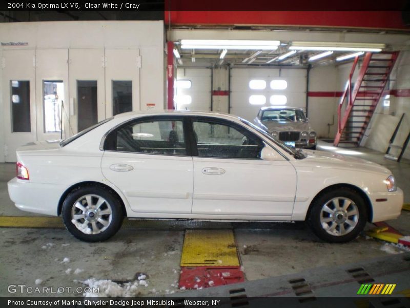 Clear White / Gray 2004 Kia Optima LX V6