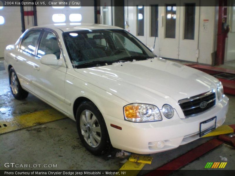 Clear White / Gray 2004 Kia Optima LX V6