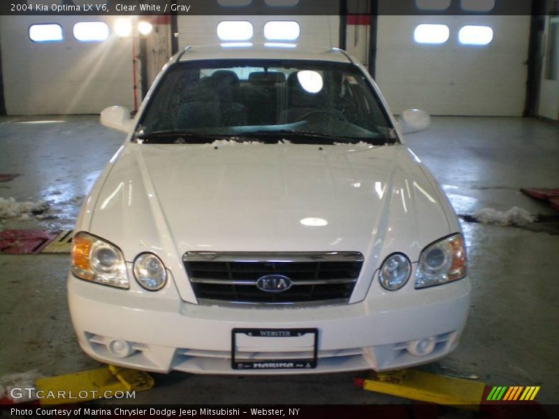 Clear White / Gray 2004 Kia Optima LX V6