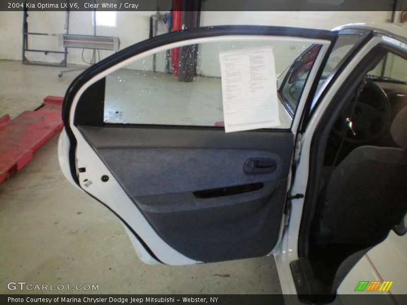 Clear White / Gray 2004 Kia Optima LX V6