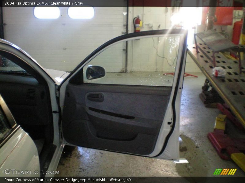 Clear White / Gray 2004 Kia Optima LX V6