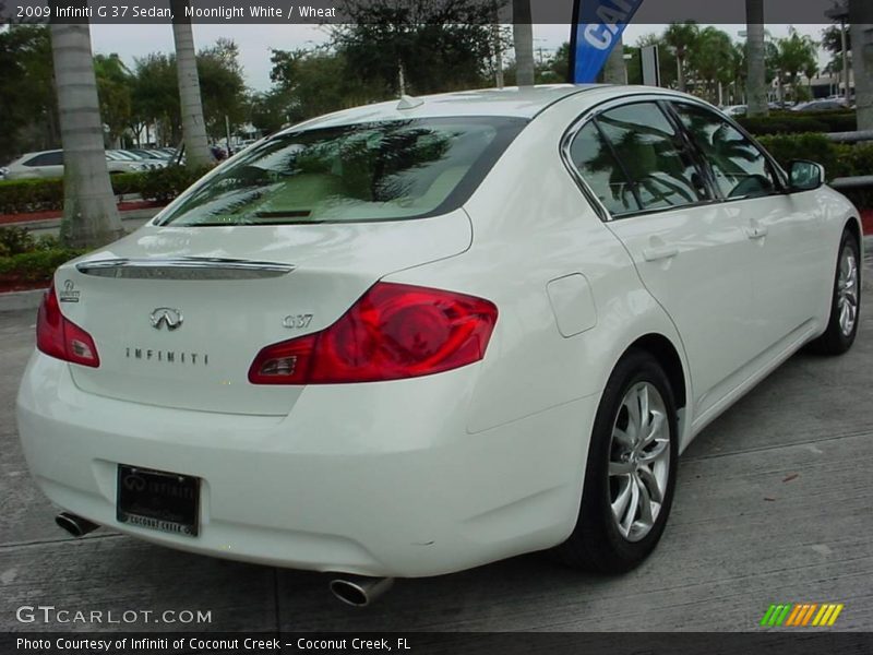 Moonlight White / Wheat 2009 Infiniti G 37 Sedan