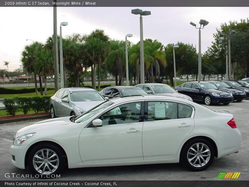 Moonlight White / Wheat 2009 Infiniti G 37 Sedan