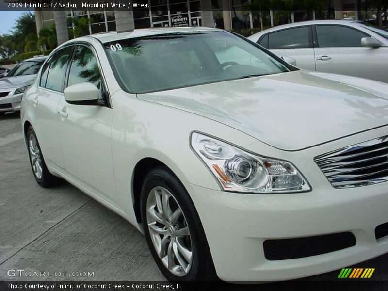 Moonlight White / Wheat 2009 Infiniti G 37 Sedan