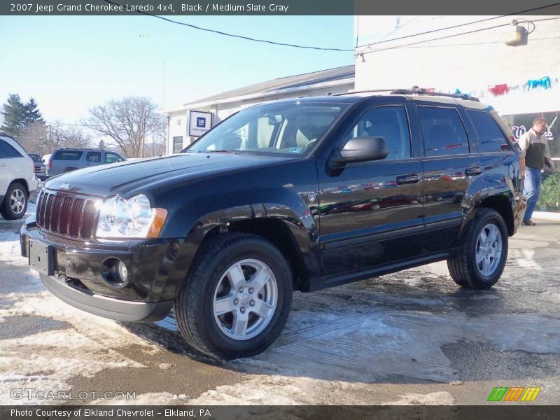 Black / Medium Slate Gray 2007 Jeep Grand Cherokee Laredo 4x4
