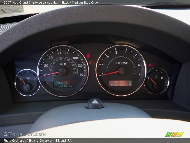 Black / Medium Slate Gray 2007 Jeep Grand Cherokee Laredo 4x4