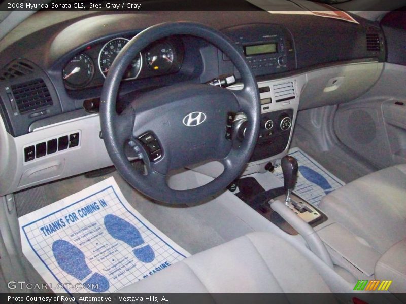 Steel Gray / Gray 2008 Hyundai Sonata GLS