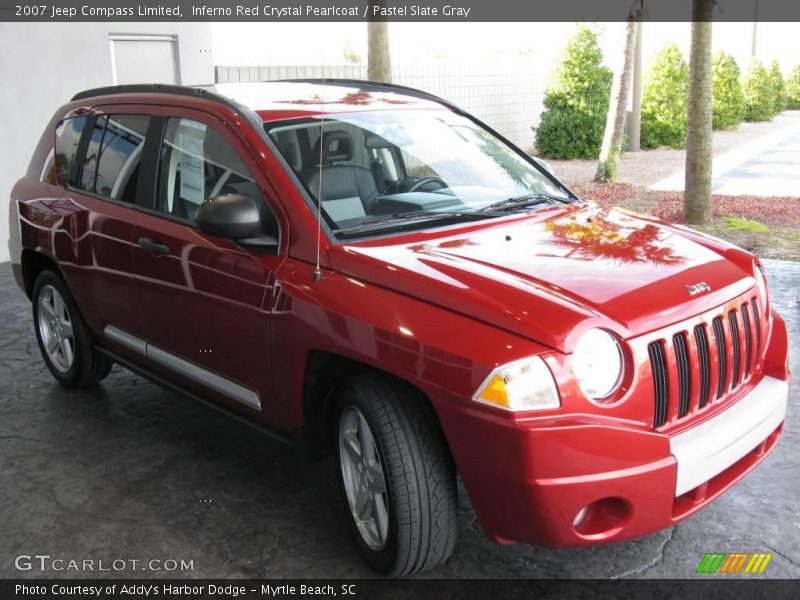 Inferno Red Crystal Pearlcoat / Pastel Slate Gray 2007 Jeep Compass Limited