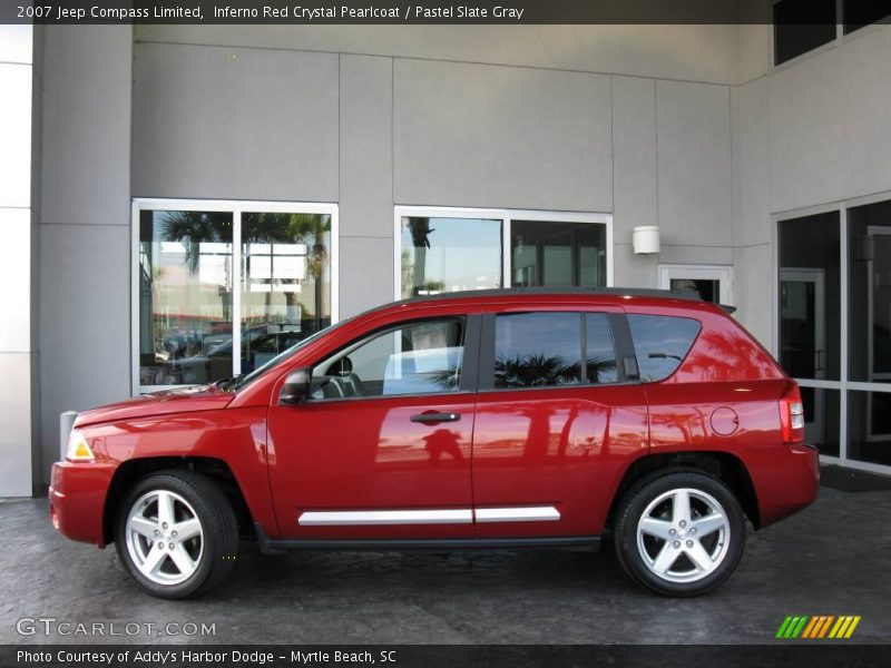 Inferno Red Crystal Pearlcoat / Pastel Slate Gray 2007 Jeep Compass Limited