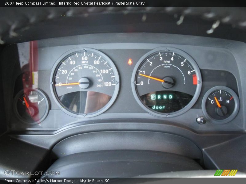 Inferno Red Crystal Pearlcoat / Pastel Slate Gray 2007 Jeep Compass Limited