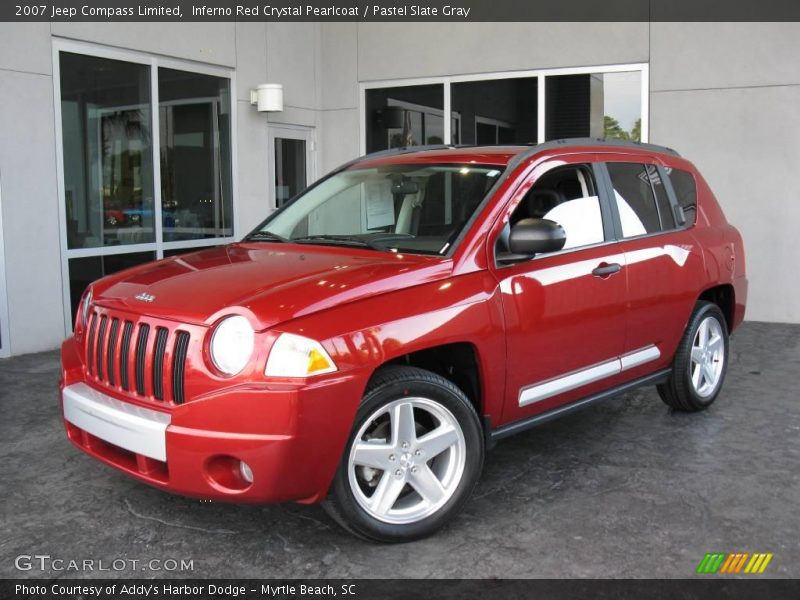 Inferno Red Crystal Pearlcoat / Pastel Slate Gray 2007 Jeep Compass Limited