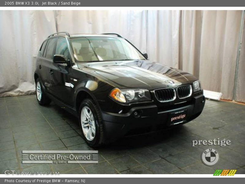 Jet Black / Sand Beige 2005 BMW X3 3.0i