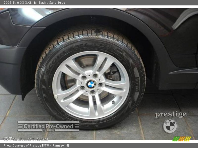 Jet Black / Sand Beige 2005 BMW X3 3.0i
