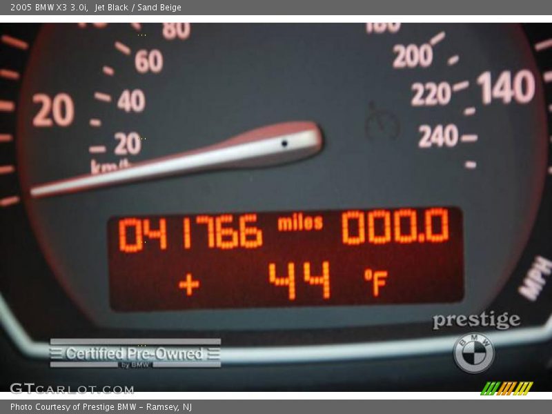 Jet Black / Sand Beige 2005 BMW X3 3.0i